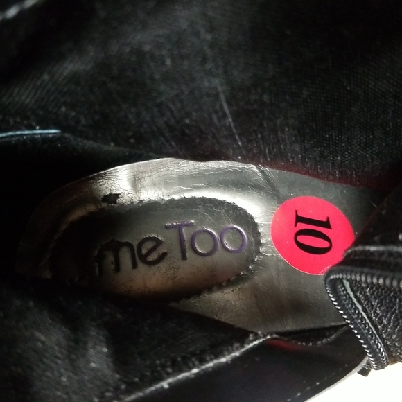 Me Too Black Leather Boots size 10 - Picture 7 of 9